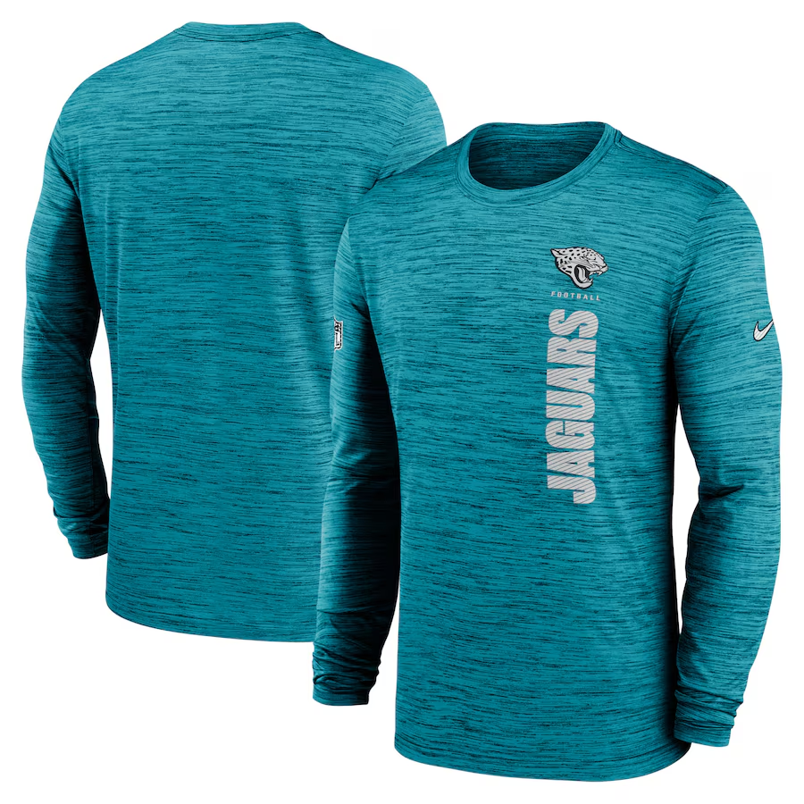 Men Jacksonville Jaguars green 2024 Nike NFL long sleeve t shirts